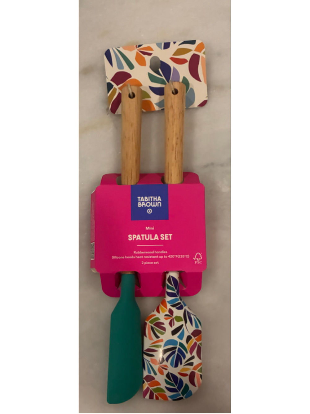 Tabitha Brown Mini Spatula Set Pink Teal One Size